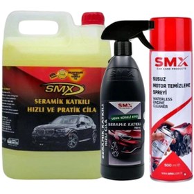 Resim SMX Seramik Katkılı Hızlı Cila 5 Lt Seramik Katkılı Hızlı Cila 750 Ml. Susuz Motor Spreyi 