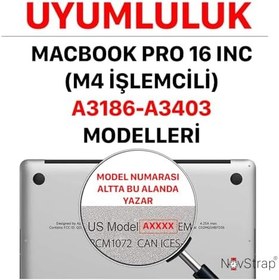Resim Apple Macbook Pro 16 inç M4/Pro/Max A3186 A3403 ile Uyumlu Kılıf Sert Parlak Koruma Kapak SİYAH 