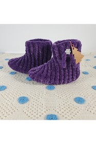 Resim ModMio Çocuk Kadife Ev Botu | El Yapımı Yumuşak Kaymaz Tabanlı Panduf 