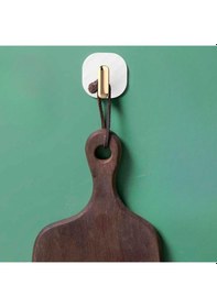 Resim 2li Yapışkanlı Retro Askılık Dolap Kapak Kulpu Beyaz 5570 