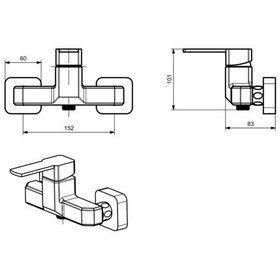Resim Robinn Duş Bataryası Krom 
