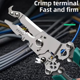 Resim 18'li Elektrikçi Çok Amaçlı Alet Seti: Katlanabilir Tel Sıyırıcı, Kesici, Tornavida & Anahtar - DIY, Ev & İnşaat Projeleri için Krom Vanadyum Çelik 
