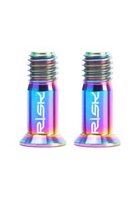 Resim Skycıty 2 Ad Titanyum Bisiklet Arka Vites Tekerlek Cıvatası - Mtb/yol Bisikletleri İçin M5 14.2mm Kılavuz Silindir Vida Seti Çok Renkli 