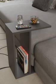 Resim alpaevmobilya C Tasarım Koltuk Yanı Sehpa, Kitaplıklı, Modern Laptop & Kahve Sehpası, Orta Sehpa, Yan Sehpa 