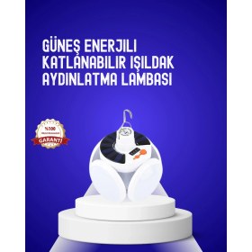 Resim Zengezur USB ve Solar Şarjlı Katlanabilir 5 Taraflı LED Lamba 