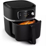 Resim Philips NitruU Teknolojili Siyah Yeni Seri Airfryer CombiAir 