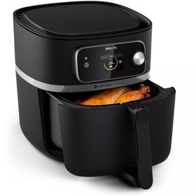 Resim Philips NitruU Teknolojili Siyah Yeni Seri Airfryer CombiAir 