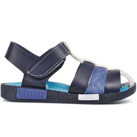 Resim Şiringenç Lacivert Kot Beyaz Comfort Erkek Çocuk Sandalet 