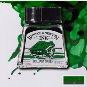 Resim Winsor&Newton Drawing Ink Çini Çizim Mürekkebi 46 Brilliant Green 