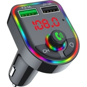 Resim Oto Aksesuarcım Car F6 Rgb Bluetooth Araç Kiti Fm Transmitter Qc 3.1A Type-C USB Şarj 12-24V 
