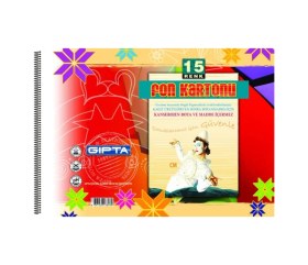 Resim Spiralli Fon Kartonu 35x50cm 15 Renk 4 Lü Paket 1577 