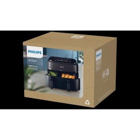 Resim Philips Versuni Çift Hazneli 3000 Serisi Çift Hazneli Airfryer, 3L + 6L, NA350/00 , LED EKRAN 