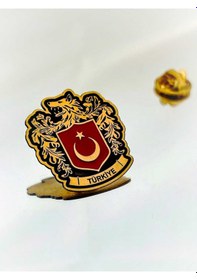 Resim Yörük Tasarım Türkiye Bozkurt Yaka Rozeti Altın 
