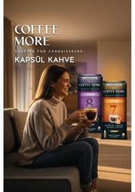 Resim Coffee More 6 Espresso Kapsül Kahve 10 X 5 Paket 50 Adet Nespresso Uyumlu Kapsül Kahve 