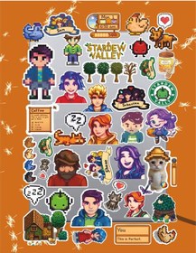 Resim Stardew Valley Sticker Seti Laptop Ajanda Pc Tablet Telefon Defter Etiket Bullet Journal Diğer 