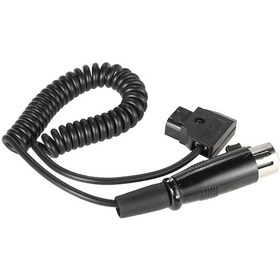 Resim Padalink D-tap Erkek B Tipi İle 4 Pin Xlr Dişi Akım Kablosu - Yaylı Kablo - 1 Metre Uzunluk - Esnek Pu Kaplama 