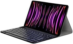 Resim Microcase iPad Pro 12.9 2022 M2 Tablet Bluetooth Klavyeli Standlı Kılıf - BKK4 