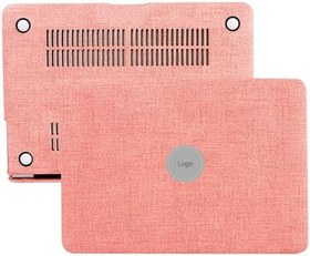 Resim McStorey MacBook Pro 13 inç M1 M2 Kumaş Kaplama Sert Kapak Koruyucu Kılıf | Açık Pembe 