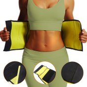 Resim Kadınların Yüksek Elastikiyetli Nöpren Bel Şekillendirici Kemeri, Ayarlanabilir Ter Sauna Fitness Desteği, Polyester %100 Örgü Kumaş, Elde Yıkanabilir, Karın Kontrolü Zayıflama Kemeri 