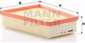 Resim MANN FILTER Renault Megane III 1.6 16V ile Uyumlu Hava Filtresi, 2008-2019 
