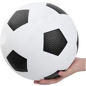 Resim Janva Kauçuk Futbol Topu Dikişsiz Tırtıklı Beyaz 