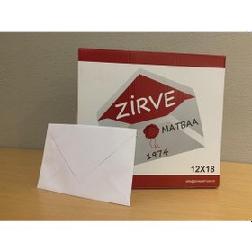 Resim Zirve Üçgen Davetiye Zarfı 90 G 12X18 MM 1000 Adet 