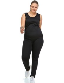 Resim Enenstyle Termal Sauna Takım Atlet Tayt Siyah 