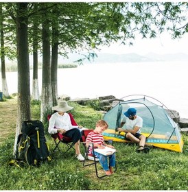 Resim Exent 2 Adet 2-6 Yaş Lüx Çocuk Piknik Sandalyesi-mini Kamp Sandalyesi-mavi-pembe 