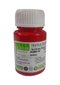 Resim Kumaş Boyası Tişört Çanta Tekstil Boyası 25 Ml 1 Adet Südor Kumaş Boyası Kırmızı 