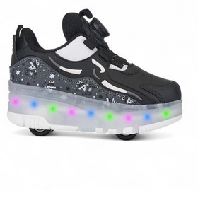 Resim Nisanur Shoes Çocuk Ortopedik Patenli Işıklı Tekerlekli Spor Ayakkabı & Patenli 4 Tekerli Rahat Ayakkabı 