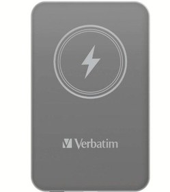 Resim Verbatim 5000 Mah Manyetik Kablosuz (Magsafe) 15W Powerbank 20W PD Gri Renk Kablo Dahil 