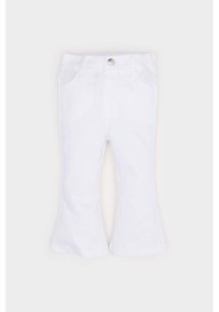 Resim DeFacto Kız Bebek Flare Fit İspanyol Paça Gabardin Pantolon E1798A525SMWT34 Beyaz 