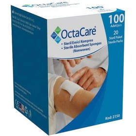 Resim Octacare Steril Gaz Kompres Gazlı Bez Spanç 7.5 x 7.5 CM 500 Adet 