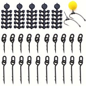 Resim 1 Set Sazan Balıkçılık Aksesuarları, Pop Up Yem Kaynatma Başak Sokmaları, Olta Kancası Tıpa, Sazan Saç Ronnie Rig İçin Boncuklar, Mücadele Ekipmanları 