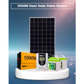Resim SB Solar 1000W Hazır Solar Paket | 400W Monokristal Panel + 2×Jel Akü | Mppt Şarj Kontrol Off-Grid Güneş Enerji Seti 