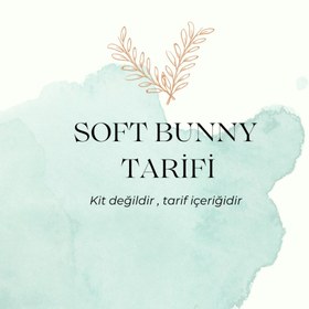 Resim Amigurumi Soft Bunny Kiti - Tüylü Kulak Bunny Turuncu 