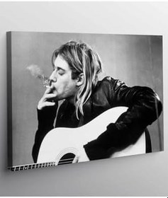 Resim StellaStore Şarkıcı Kurt Cobain Kraft Kanvas Tablo, 40 x 60 