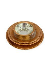 Resim 24 Parça Dövme Bakır Yemek Takımı Bakır 