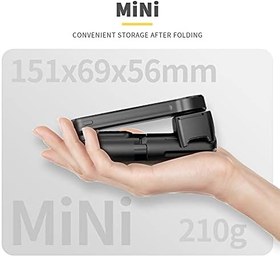 Resim Telefon Gimbal Stabilizatör, Telefon İçin El Taşına Alınan 3 Eksen Gimbal Sabitleyici, 3 Renk Dolgu Işığı Ve Uzaktan Deklanşör, Canlı Akış Vlogu Için Selfie Stick Tripod, Siyah 