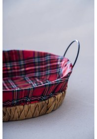 Resim Acar Rustika Nomia Hasır Yuvarlak Ekmek Sepeti - 28 Cm Renkli 