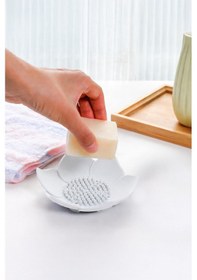 Resim Beyaz Lotus Desenli Silikon Sabunluk Su Giderli Katı Sabunluk Banyo Lavabo Sabun Tutucu Diğer 