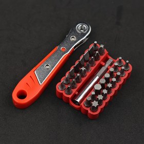 Resim Dar alanlar için 0 kompakt 36 dişli iki yönlü mini cırcır anahtar ve tornavida başlıklı altıgen & erik çiçeği manşonlu L-açılı set 