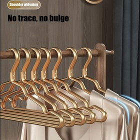 Resim 10 Adet Ayarlanabilir Kaymaz Metal Elbise Askısı - Çok Amaçlı, Ham Yüzey, Sağlam Alüminyum Alaşım Pantolon, Etek, Kot, Montlar İçin - Perakende Teşhir İçin İdeal 