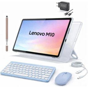 Resim Lenovo Tab M10 4gb 128GB 10.1" Tablet+Kılıf+Klavye+Mouse+Şarj Başlığı (Kalem Hediyeli) 