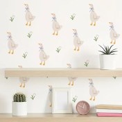 Resim Çekici Boho Sulu Boya Ördek Duvar Stickerı - Yatak Odası, Oturma Odası, Banyo için Çıkarılabilir PVC Hayvan Stickerı - Mükemmel Ev Dekor Hediyesi 