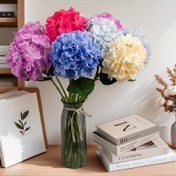 Resim 3 adet Canlı Yapay Hortensia Buketi - Gerçekçi Kırmızı Çiçekler Yeşil Saplar, Pembe ve Beyaz Çiçekler Ev, Düğün, Ofis, Tatil Dekorasyonu için | Anneler Günü ve Mezuniyet Törenleri için Mükemmel, Açık Hava Çiçek Düzenlemesi | Gerçekçi Yapay Çiçekler | Plastik Hortensia, Yapay Açık Hava Çiçeği 