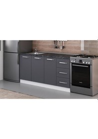 Resim Minar 170 Cm Mutfak Dolabı Beyaz Antrasit 170-A1 -Alt Modül Beyaz 