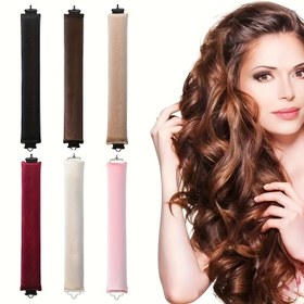 Resim Parça Isısız Saç Maşası Seti, Uyku Maşası, Parlaklık ve Aksesuar Kiti - Normal Saçlar İçin Geçici Hacim ve Dalgalar, Gece Boyu Şekillendirme İş, Spor, Yoga, Yemek Pişirme İçin - Saç Bakım Sistemi 