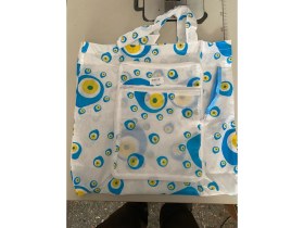 Resim Öz-Pak Katlanabilir Para Cüzdanlı Alışveriş Pazar Çantası 