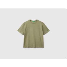 Resim United Colors Of Benetton Benetton Erkek Çocuk Logo Baskı Detaylı Oversize T-shirt Çok Renkli 